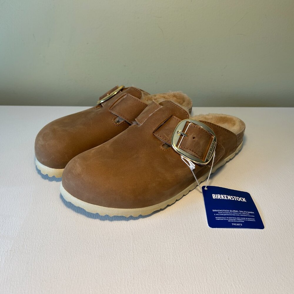 Birkenstock Boston Big Buckle Shearling Clogs